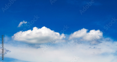 Beautiful clear blue sky with white cloud in day light time felling freedom.