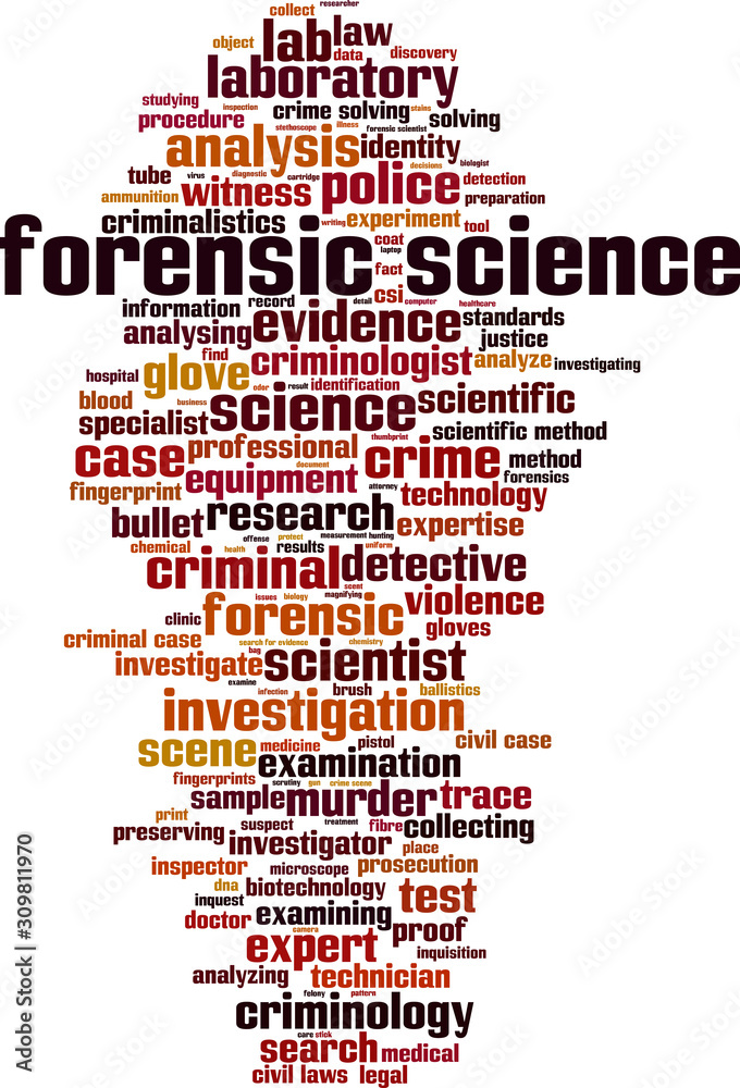 Obraz premium Forensic science word cloud