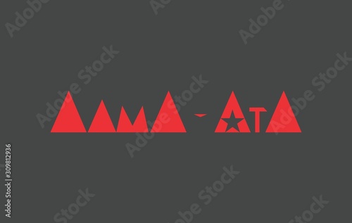 Logo "Alma - Ata". Vector.