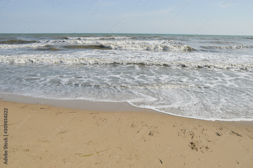 waves on the beach