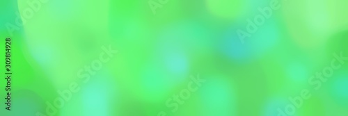 unfocused smooth horizontal background with pastel green, medium aqua marine and lime green colors and space for text or image