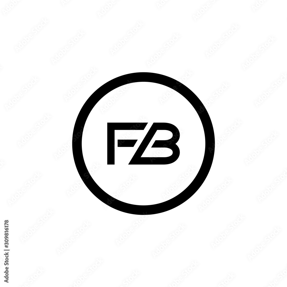 Initial FB Letter Linked Logo. Creative Letter FB Modern Business Logo Vector Template. FB Logo Design