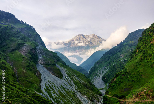 Mountain Landscape with Clouds