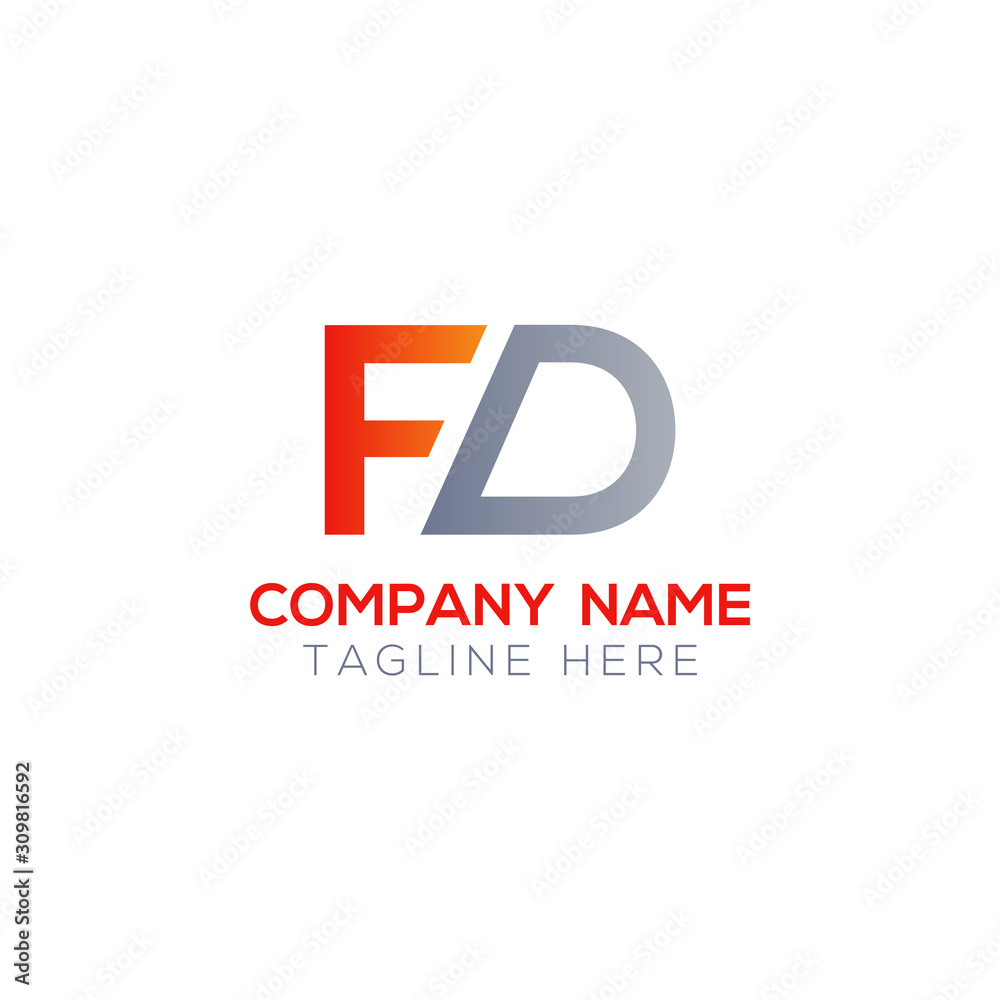 Initial FD Letter Linked Logo. Creative Letter FD Modern Business Logo Vector Template. FD Logo Design Initial FD Letter Linked Logo. Creative Letter FD Modern Business Logo Vector Template. FD Logo Design