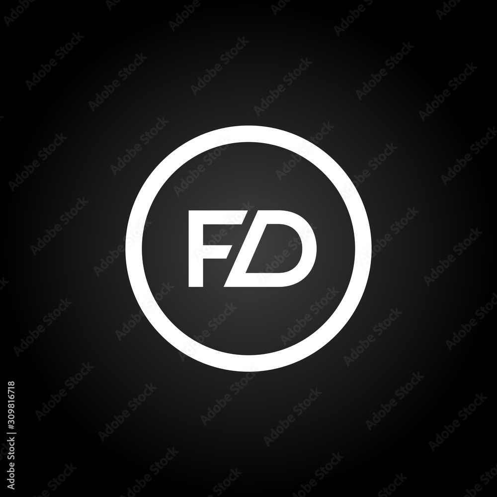 Initial FD Letter Linked Logo. Creative Letter FD Modern Business Logo Vector Template. FD Logo Design Initial FD Letter Linked Logo. Creative Letter FD Modern Business Logo Vector Template. FD Logo Design
