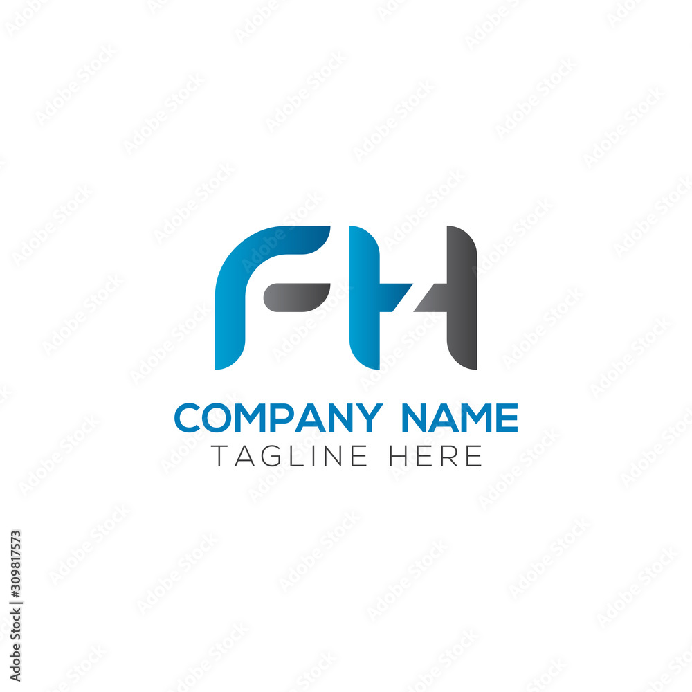 Initial FH Letter Linked Logo. Creative Letter FH Modern Business Logo Vector Template. FH Logo Design