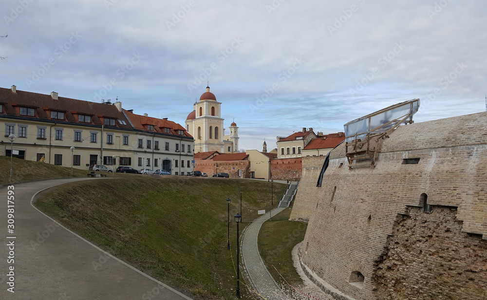 The Bastion of the Vilnius Defensive Wall. Fortification Artillery Bastion, Basteja. Lithuania