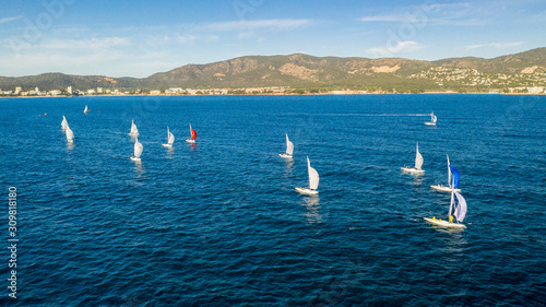 regatta off the coast of Majorca Spain