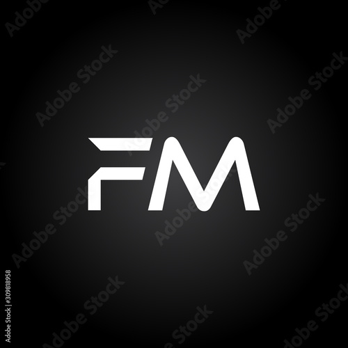Initial FM Letter Linked Logo. Creative Letter FM Modern Business Logo Vector Template. FM Logo Design