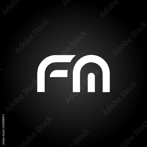 Initial FM Letter Linked Logo. Creative Letter FM Modern Business Logo Vector Template. FM Logo Design