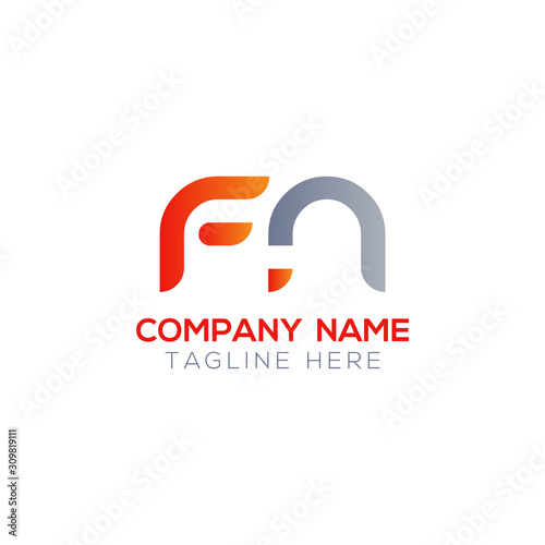 Initial FN Letter Linked Logo. Creative Letter FN Modern Business Logo Vector Template. FN Logo Design