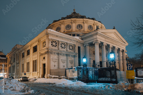 Bucharest night scene in winter season