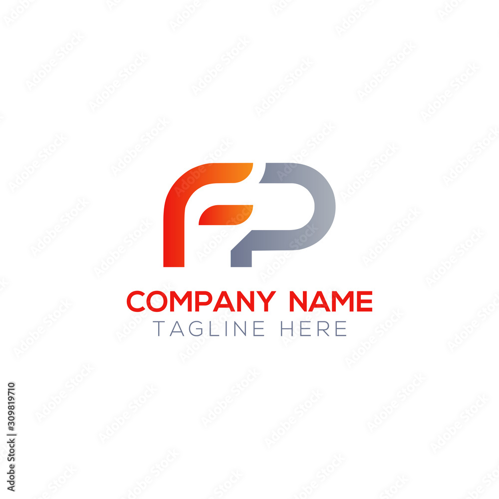 Initial FP Letter Linked Logo. Creative Letter FP Modern Business Logo Vector Template. FP Logo Design