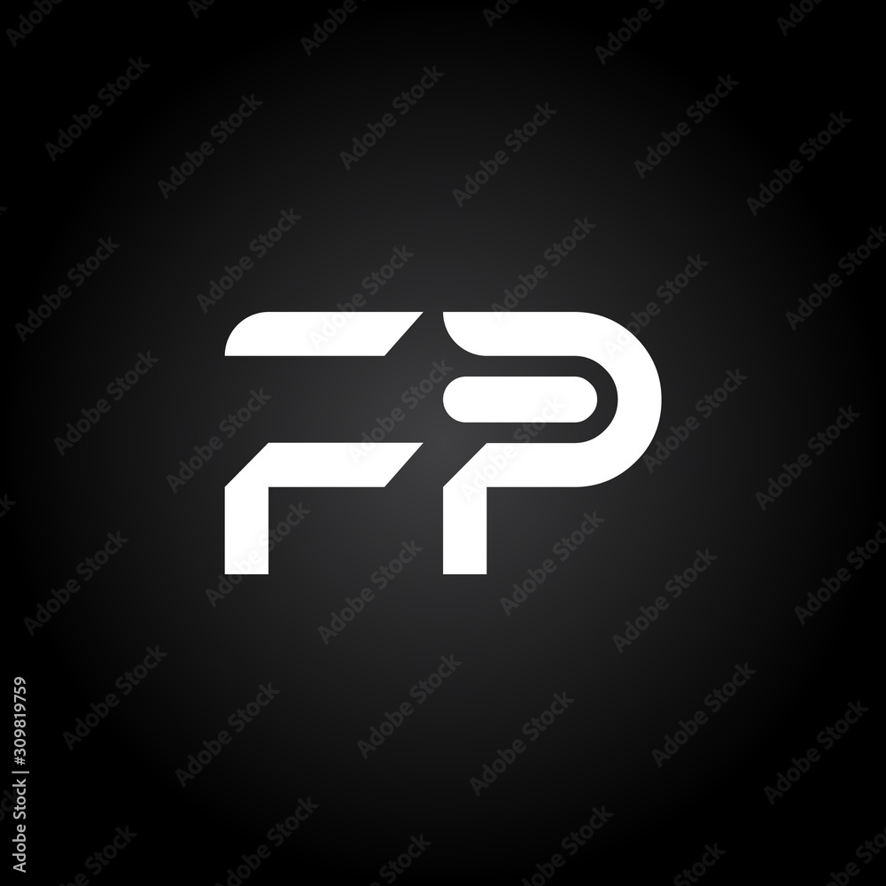 Fototapeta premium Initial FP Letter Linked Logo. Creative Letter FP Modern Business Logo Vector Template. FP Logo Design