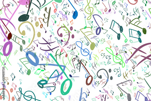 Background or backdrop, musical note tone chromatic scale, for design texture. Creative, wallpaper, web & style.