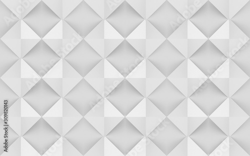 3d rendering. seamless modern light gray square grid pattern wall background.