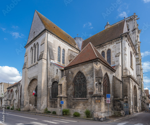 Troyes, France - 09 08 2019: Sainte-Madeleine church