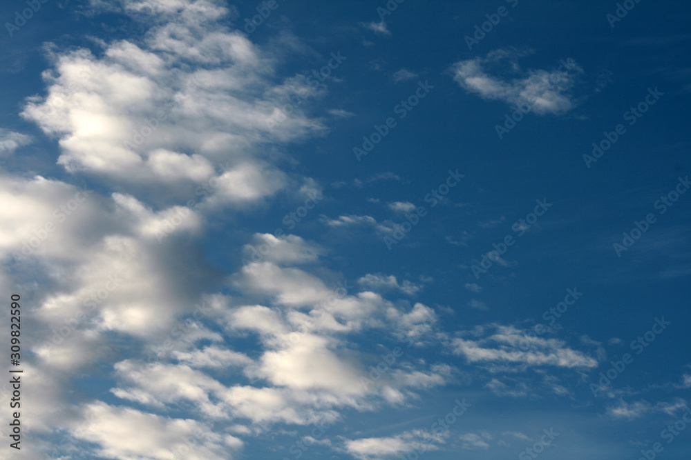  blue sky and white clouds