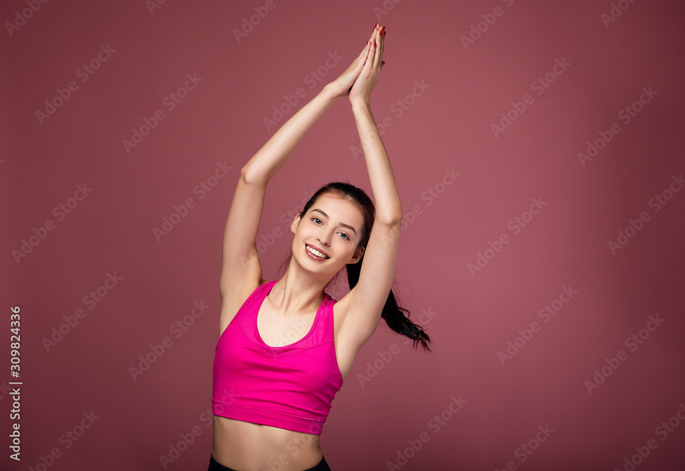 Shapely lady doing cardio. Shapely lady doing cardio.