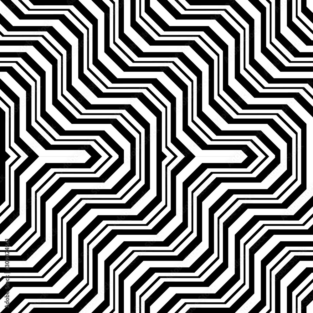 Design seamless monochrome zigzag pattern