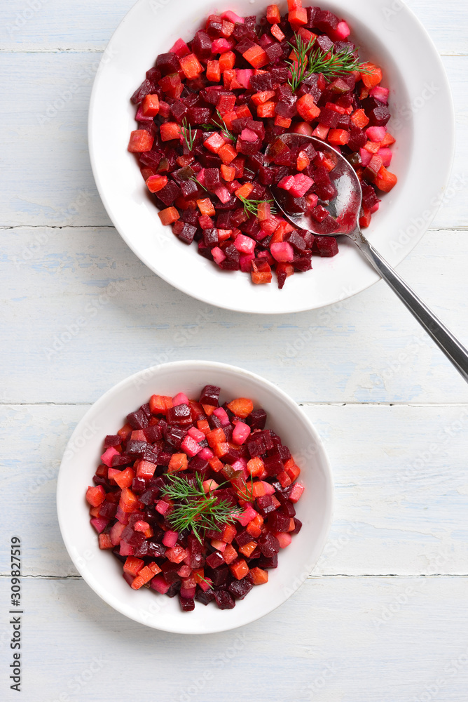 Beet salad in bowl Beet salad in bowl