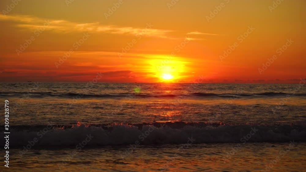 Beautiful tropical beach with sunset sky and white cloud background. Summer vacation and nature environment concept. Beautiful tropical beach with sunset sky and white cloud background. Summer vacation and nature environment concept.