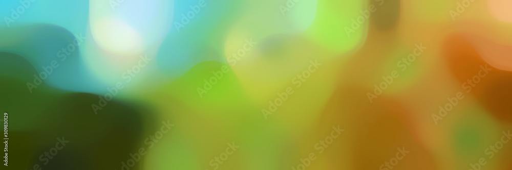 blurred horizontal background bokeh graphic with yellow green, pastel blue and dark golden rod colors and space for text blurred horizontal background bokeh graphic with yellow green, pastel blue and dark golden rod colors and space for text