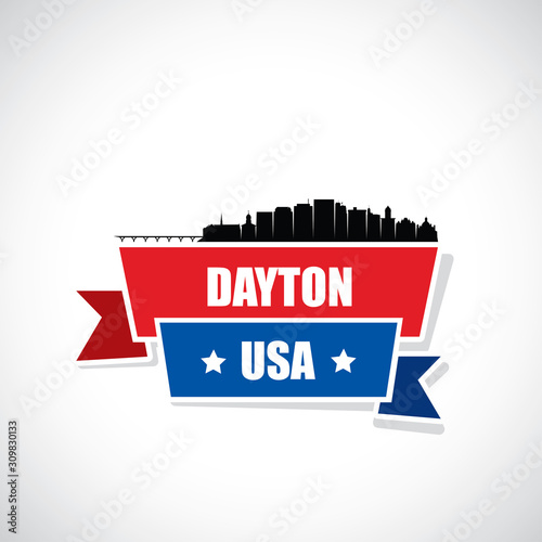 Dayton skyline - Ohio, United States of America, USA - vector illustration