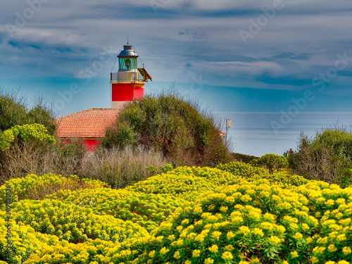 Panorama of the lighthouse of the Giannutri island Tuscan archipelago Italy photo