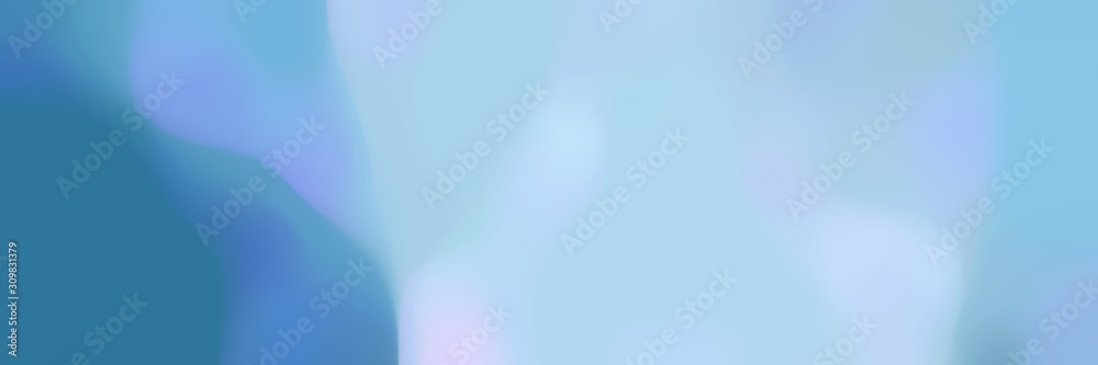 unfocused bokeh horizontal background graphic with light blue, steel blue and corn flower blue colors space for text or image