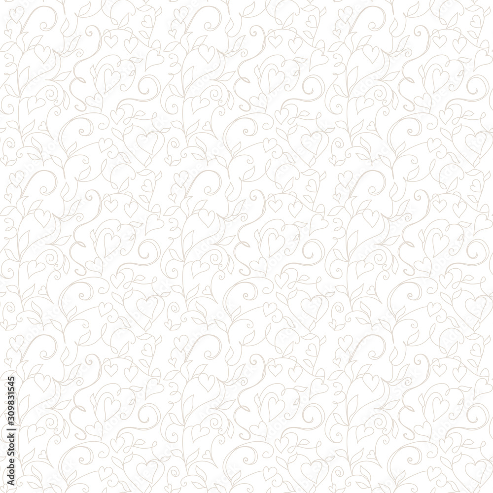 Seamless love background, wedding floral pattern with hearts Seamless love background, wedding floral pattern with hearts