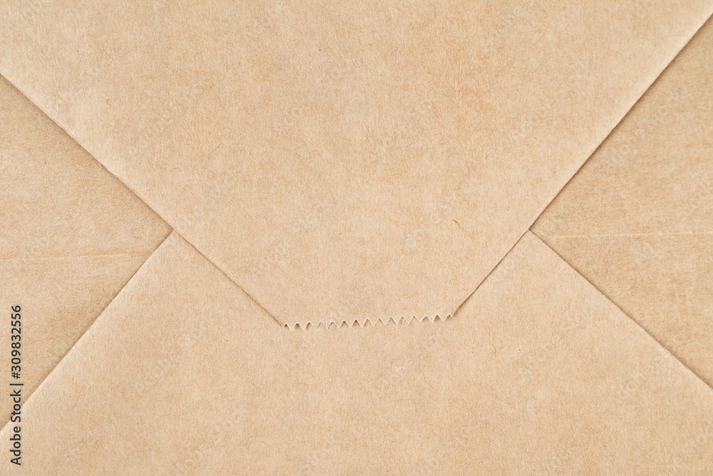 Brown craft paper texture or background folded as envelope Stock Photo