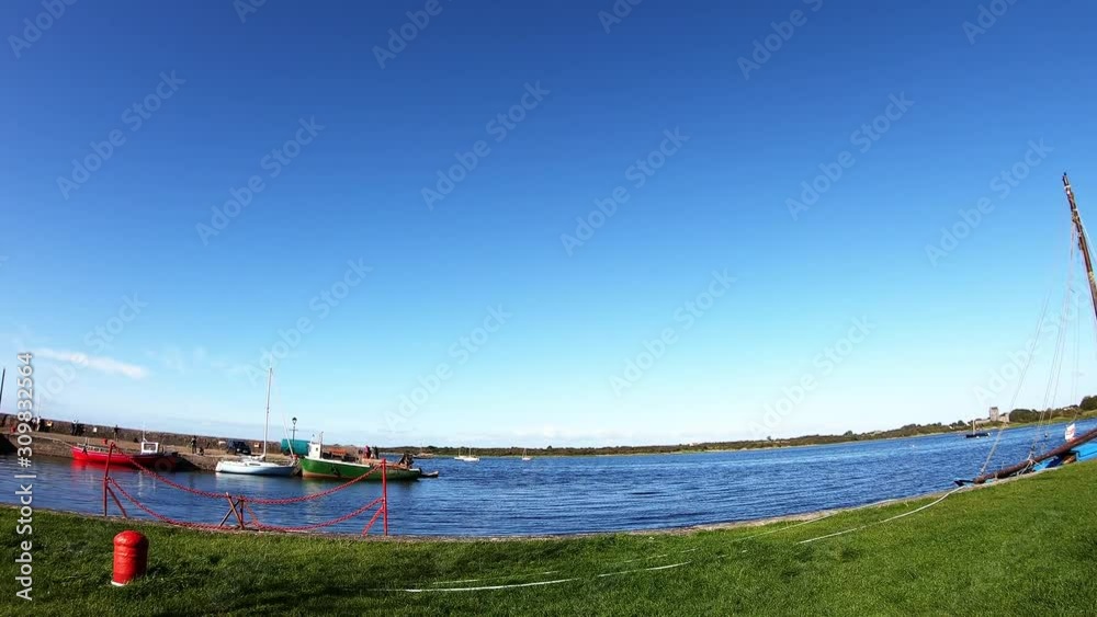Beautiful View Of Kinvarra Harbor In Ireland Beautiful View Of Kinvarra Harbor In Ireland