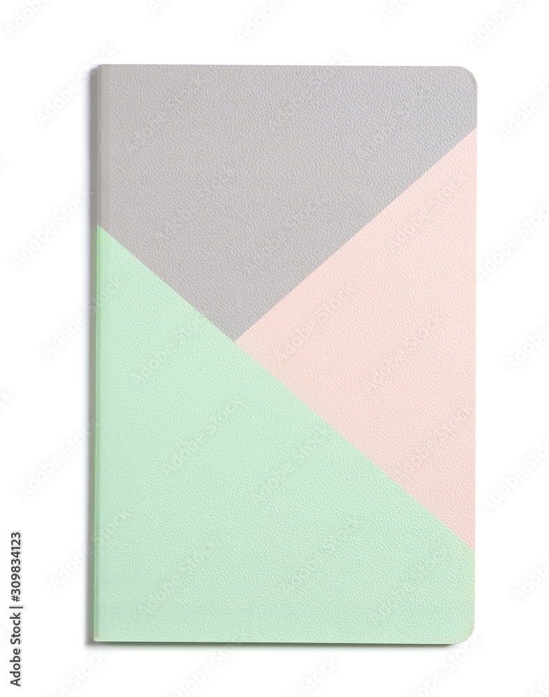 Stylish notebook on white background Stylish notebook on white background
