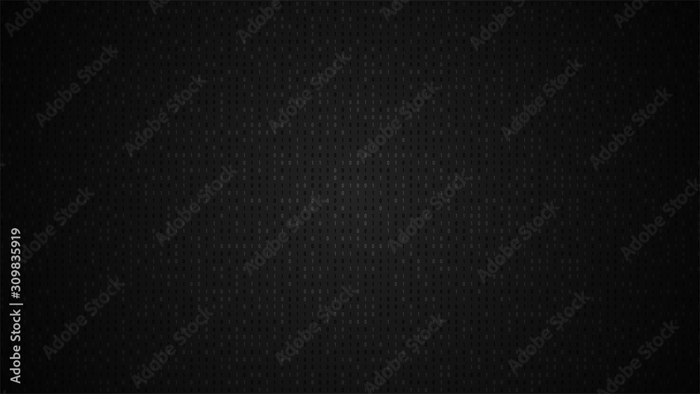 Black abstract background. Binary code, cool modern design. Black abstract background. Binary code, cool modern design.