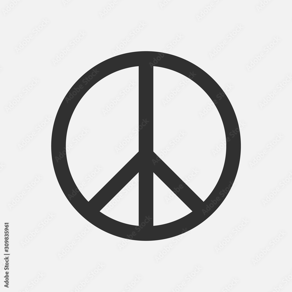 peace icon isolated on white background. Vector illustration. peace icon isolated on white background. Vector illustration.