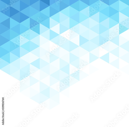 Abstract triangular background. Blue geometric pattern.