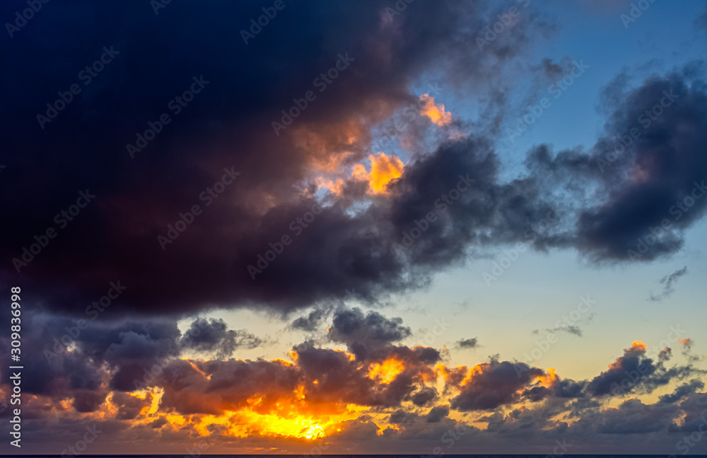 Sunrise over Atlantic Ocean - Los Cocoteros, Lanzarote, Canary Islands, Spain