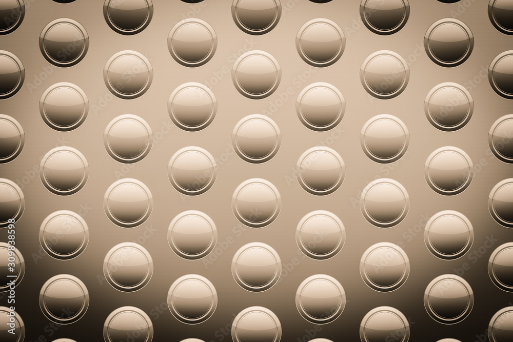 Abstract illustration with round buttons.