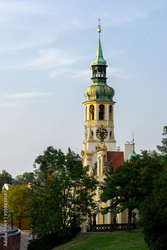 Church clock tower at Prague