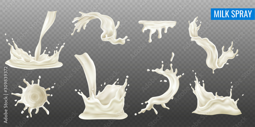 Milk Splash Transparent Set Milk Splash Transparent Set