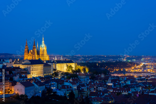 Prague castle at blue hour