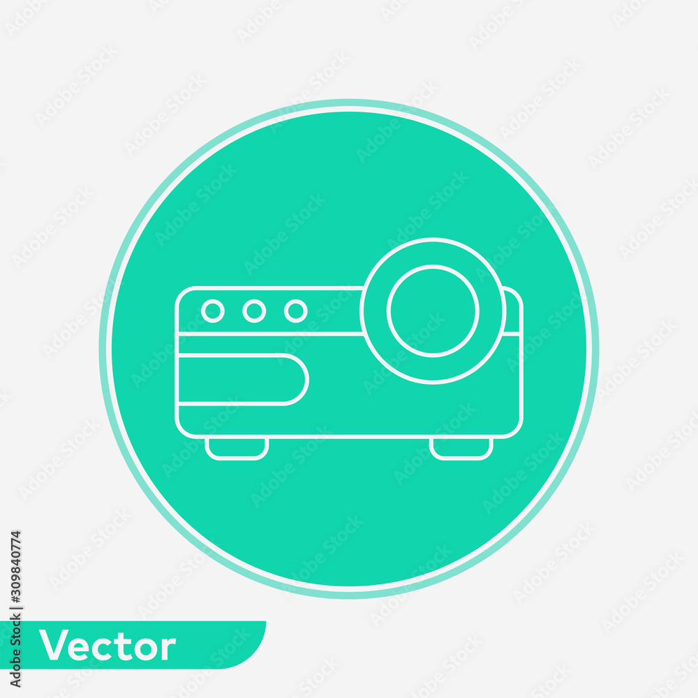 Projector vector icon sign symbol Projector vector icon sign symbol