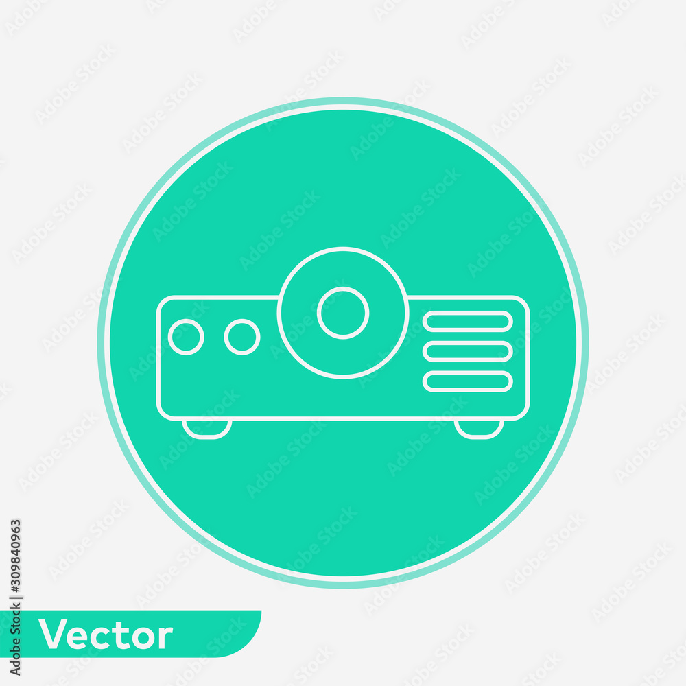 Projector vector icon sign symbol Projector vector icon sign symbol