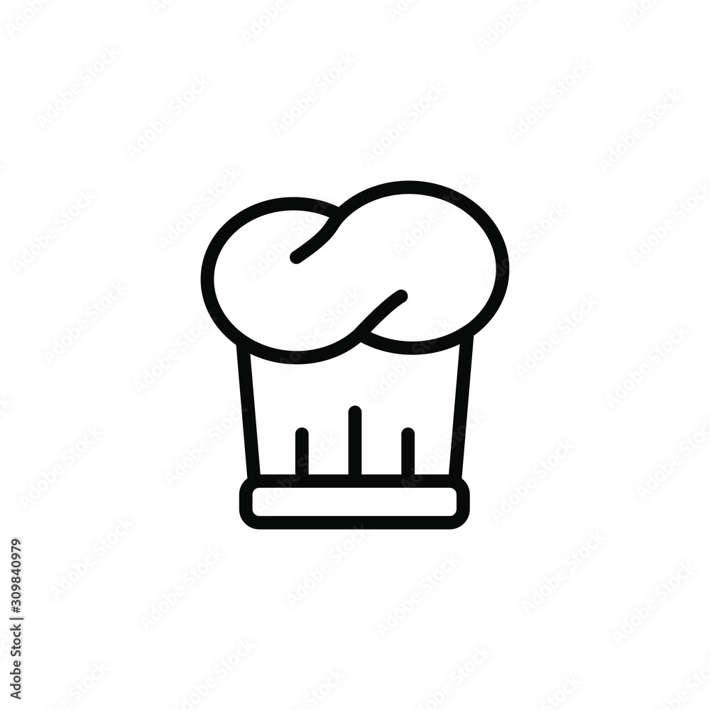 Chef hat icon design. Cooking symbol isolated on white background. Vector illustration