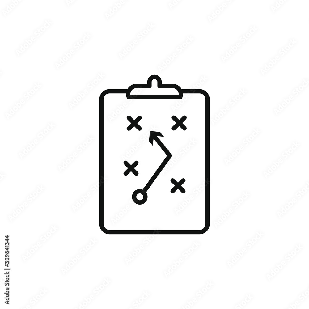 Strategy icon line style isolated on white background. Vector illustration Strategy icon line style isolated on white background. Vector illustration