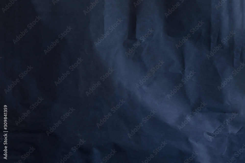 background crumpled dark kraft paper blue color background crumpled dark kraft paper blue color