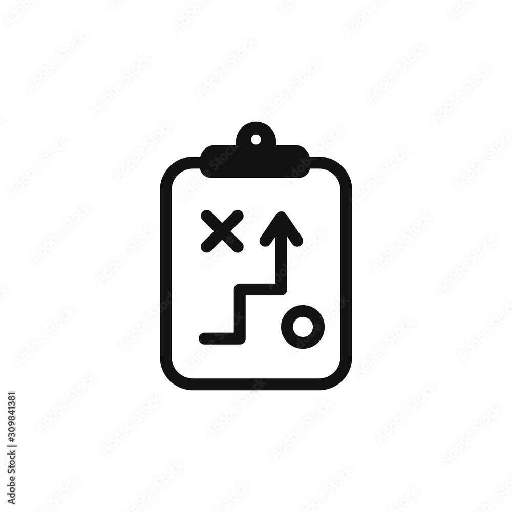 Strategy icon line style isolated on white background. Vector illustration Strategy icon line style isolated on white background. Vector illustration