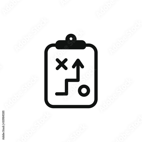 Strategy icon line style isolated on white background. Vector illustration