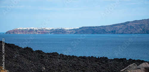 Oia across the sea photo